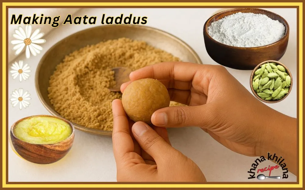 Making Aata Laddu
