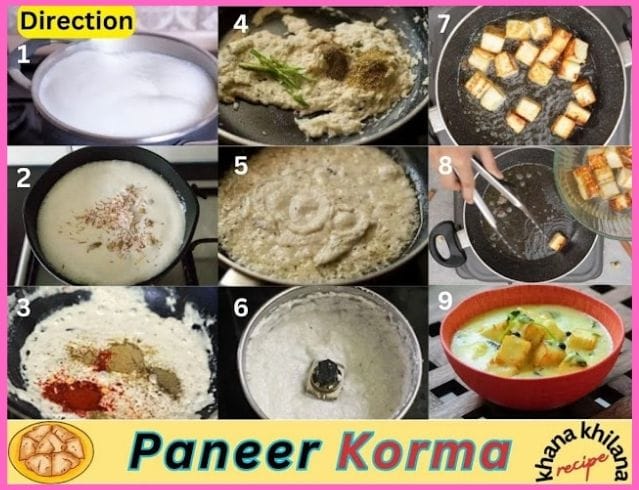 “Paneer Korma Step by Step Process | पनीर कोरमा बनाने की स्टेप-बाय-स्टेप प्रक्रिया”